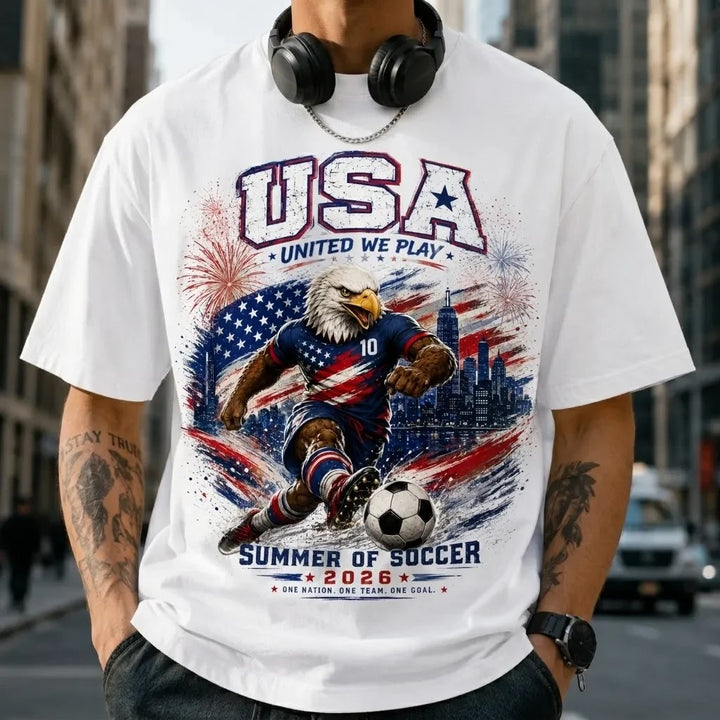 USA Summer Soccer Eagle Shirt 2026 – Patriotic American Soccer Fan Tee
