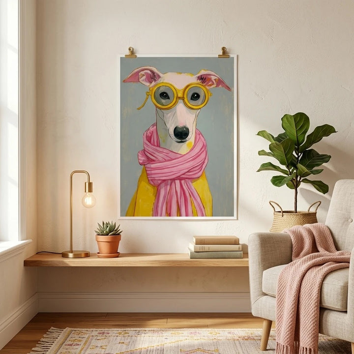 Cool Dog Poster Print - Funny Dog in Sunglasses Wall Art