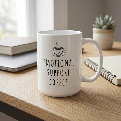 Funny Coffee Lover Mug - Cute Self Care Gift for Coworker, Aesthetic Coffee Cup