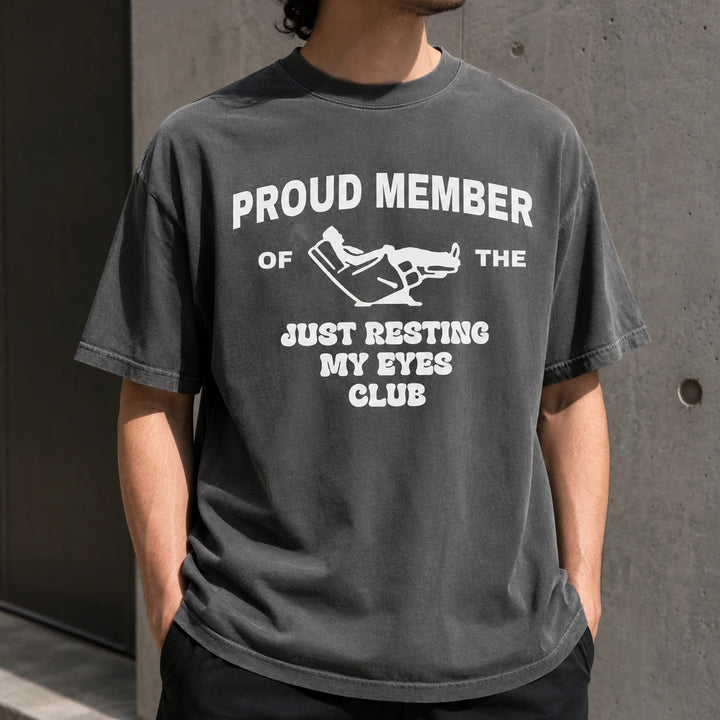 Funny Dad Shirt, Just Resting My Eyes Fathers Day Dad T-Shirt