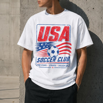 90s USA Soccer Retro Graphic T-Shirt, Vintage Football Tee
