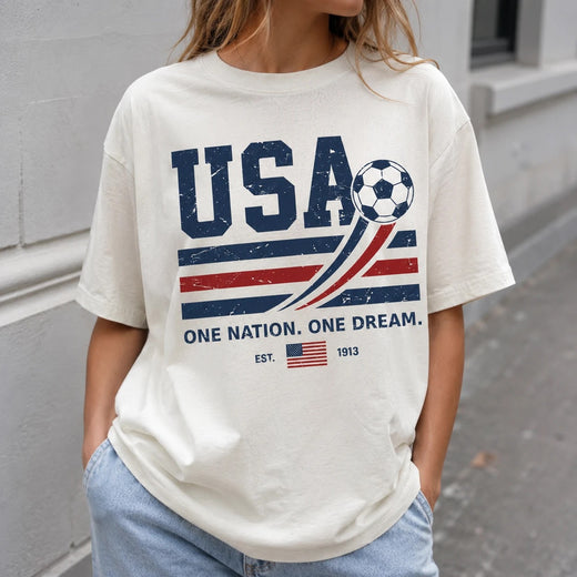 Vintage USA Soccer Shirt, Retro 2026 Soccer Fan Game Day Tee