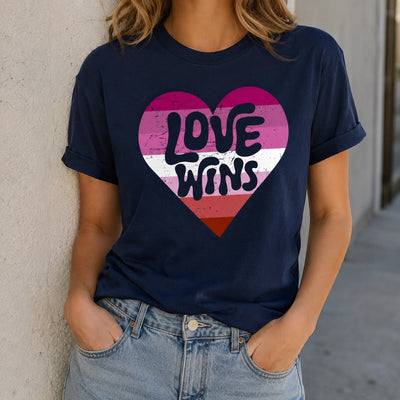 Love Wins Shirt - Lesbian Pride LGBTQ Couple T-Shirt