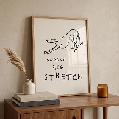 Funny Whippet Wall Art Poster - Humorous Dog Print for Bedroom Decor