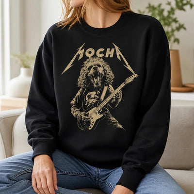 Custom Rockout Dog Playing Guitar T-Shirt | Funny Cocker Spaniel Rocker Shirt