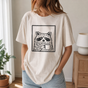 Medieval Sarcastic Raccoon Tshirt - Goblincore Faux Linocut Graphic Tee