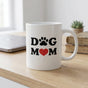 Dog Mom White Coffee Mug Paw Heart Cup 11oz 15oz Pet Lover Gift