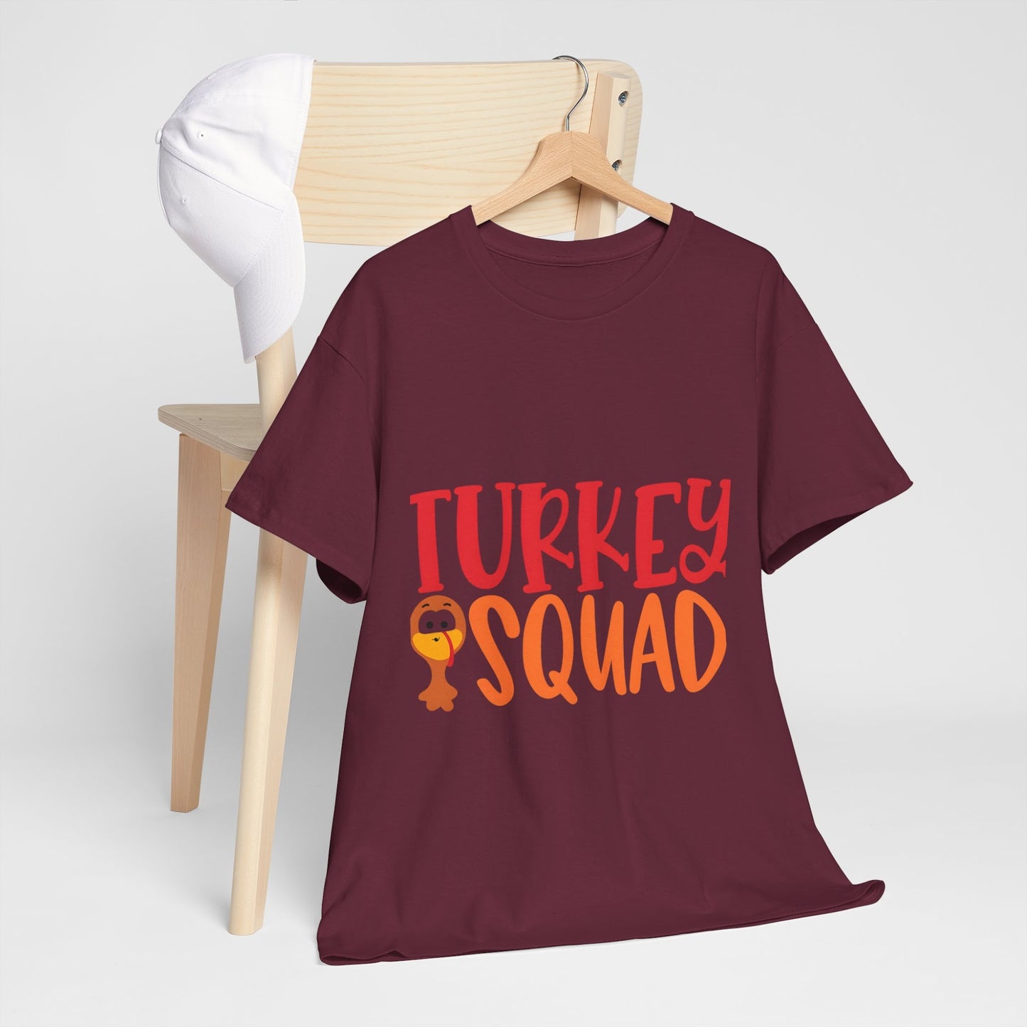 Turkey Squad Shirt, Thanksgiving T-Shirt, Fall Top, Autumn Shirt for Women, Thankful Fall Fashion Tee  Front view