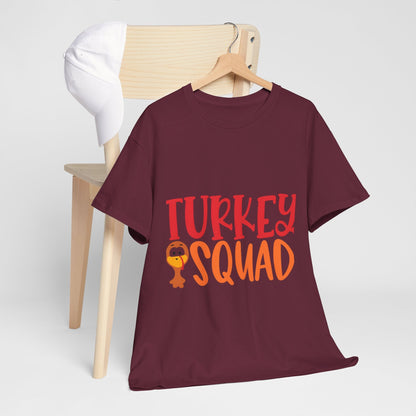 Turkey Squad Shirt, Thanksgiving T-Shirt, Fall Top, Autumn Shirt for Women, Thankful Fall Fashion Tee  Front view