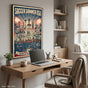 Retro Americana Soccer Summer Wall Art - 11 US Cities Skyline Vintage Poster