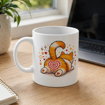 Cute Cat Butt Mug - Funny Kawaii Cat Lover Coffee Cup Gift