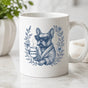 French Bulldog Toile Mug - Too Fancy to Fetch Dog Lover Coffee Cup