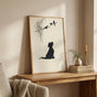 Minimalist Dog Wall Art Poster - Black Silhouette Scandinavian Pet Decor