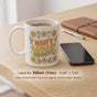 Real-world scale comparison of 11oz 325ml white ceramic mug