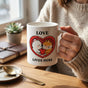 Personalized Couple Mug, Love Lives Here Coffee Cup Gift