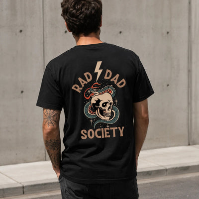 Rad Dad Society T-Shirt - Cool Dad Club Dad Life Tee for Fathers Day