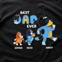Personalized Best Dad Ever Custom Blue Dog Shirt for Dad