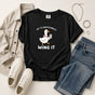Off to Professionally Wing It Shirt - Funny Goose Coffee Work Humor Tee