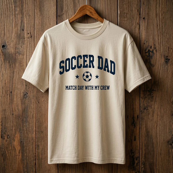 Father’s Day Soccer Dad Shirt – Match Day With My Crew Tee | Vintage Varsity Gift for Soccer Dad