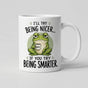 I'll Try Being Nicer If You Try Being Smarter Frog Mug - Funny Office Humor Gift for Coworkers