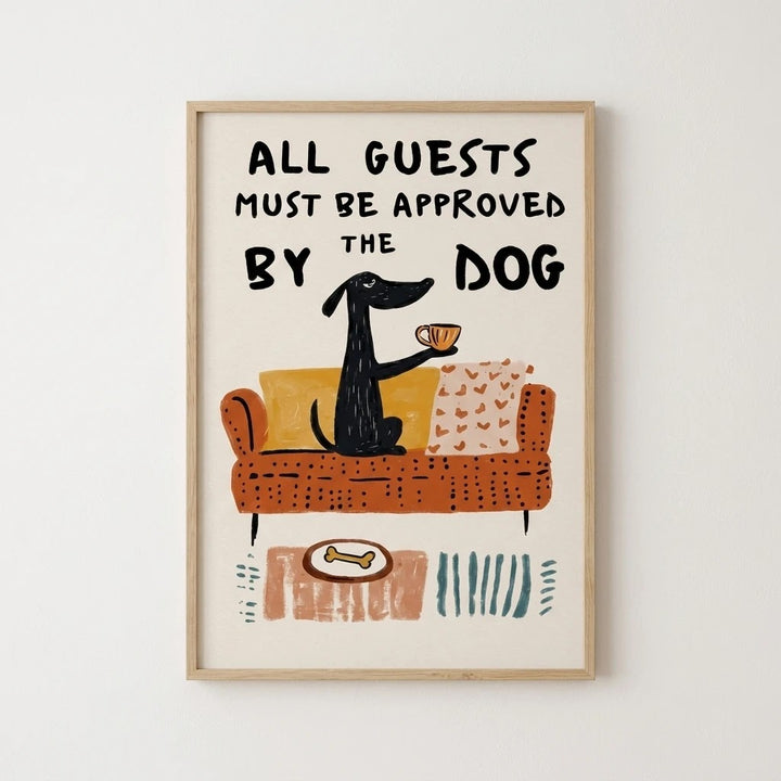 Funny Dog Wall Art Dachshund Poster for Pet Lovers