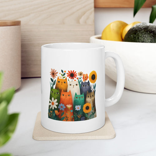 Custom Meowy Christmas Cat Mug 11 Oz