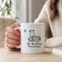 Dog Lover Coffee Mug - My Morning Favorites Line Art Ceramic Cup, 11/15oz