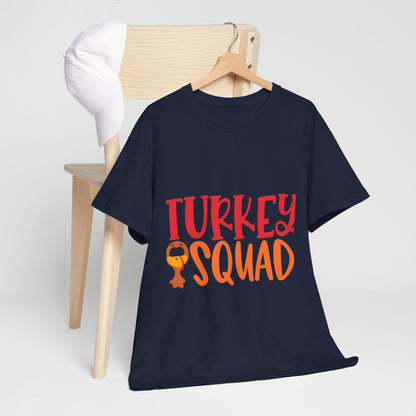 Turkey Squad Shirt, Thanksgiving T-Shirt, Fall Top, Autumn Shirt for Women, Thankful Fall Fashion Tee  Front view