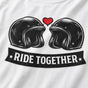 Ride Together Motorcycle Helmets T-Shirt for Couples