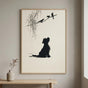 Minimalist Dog Wall Art Poster - Black Silhouette Scandinavian Pet Decor