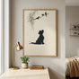 Minimalist Dog Wall Art Poster - Black Silhouette Scandinavian Pet Decor