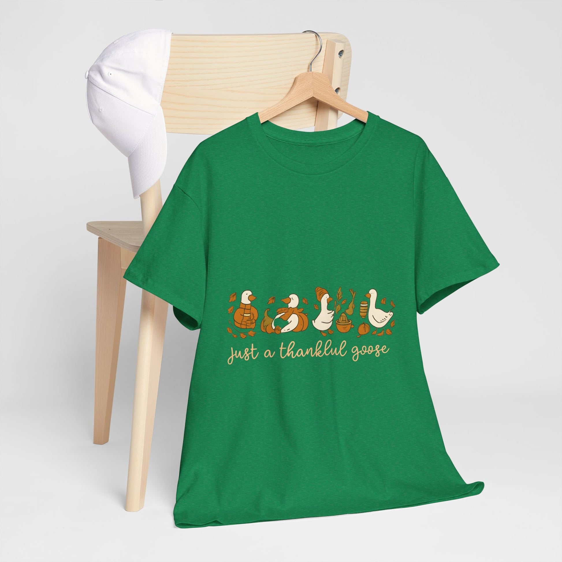 Thankful Goose T-Shirt – Cozy Fall Pumpkin Spice Tee  Back view