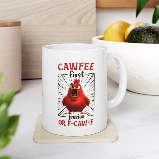 No Talkie Before Cawfee Chicken Mug 11 Oz