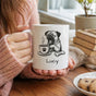 Custom Name Pug Mug - Personalized Dog Lover Coffee Cup Gift