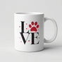 Dog Love Ceramic Mug - Dog Paw Gift for Pet Owners, Dog Mom & Dog Dad Coffee Cup