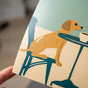 Dogs Sharing Coffee Wall Art - Vintage Dog Cafe Print Poster