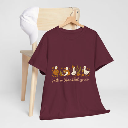 Thankful Goose T-Shirt – Cozy Fall Pumpkin Spice Tee  Front view