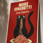 Hungry Cat Spaghetti Print, Humorous Poster, Funny Wall Art for Kitchen