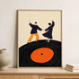 Dancing Couple Poster Print - Retro Vinyl Record Wall Art for Music Lovers