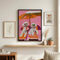 Sunglasses Dogs Poster - Dog Lover Gift, Whimsical Beach Wall Art