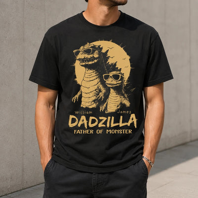 Personalized Dadzilla T-Shirt for Dad - Funny Dinosaur Father's Day Gift