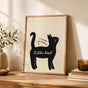 Funny Cat Wall Art Print - I Think I Deserve a Little Treat Minimal Cat Poster, Unframed