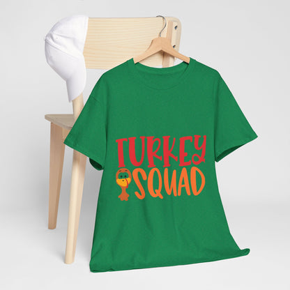 Turkey Squad Shirt, Thanksgiving T-Shirt, Fall Top, Autumn Shirt for Women, Thankful Fall Fashion Tee  Back view