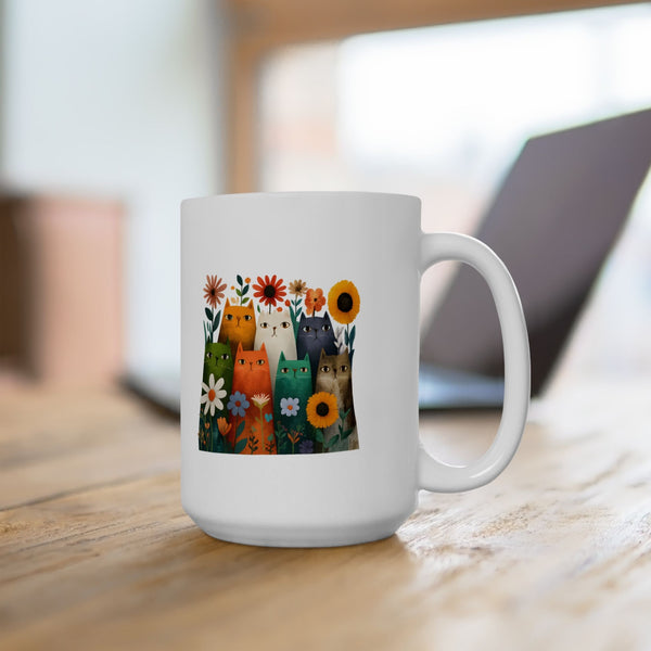 Custom Meowy Christmas Cat Mug 15 Oz