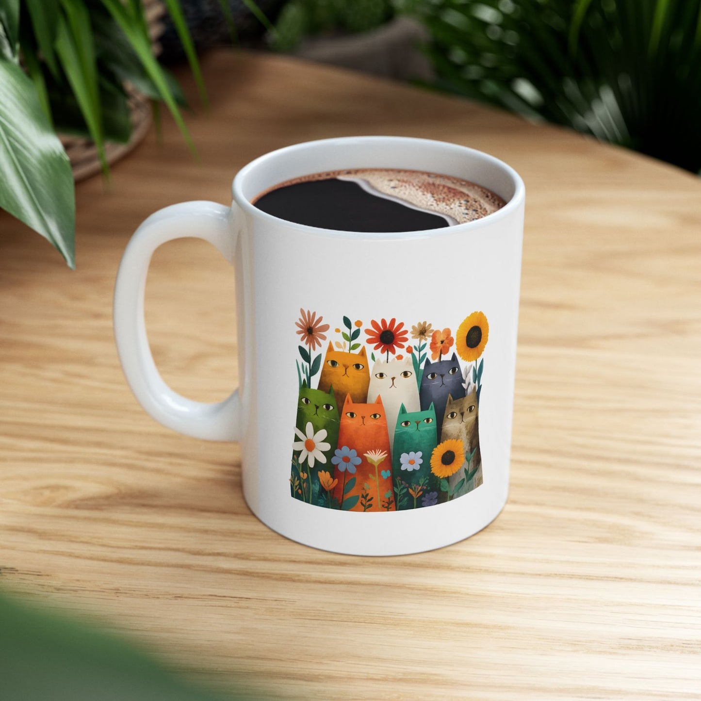 Custom Meowy Christmas Cat Mug