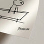 Dog in a Bathtub Wall Art Print - Line Art Bathroom Poster for Dog Lovers
