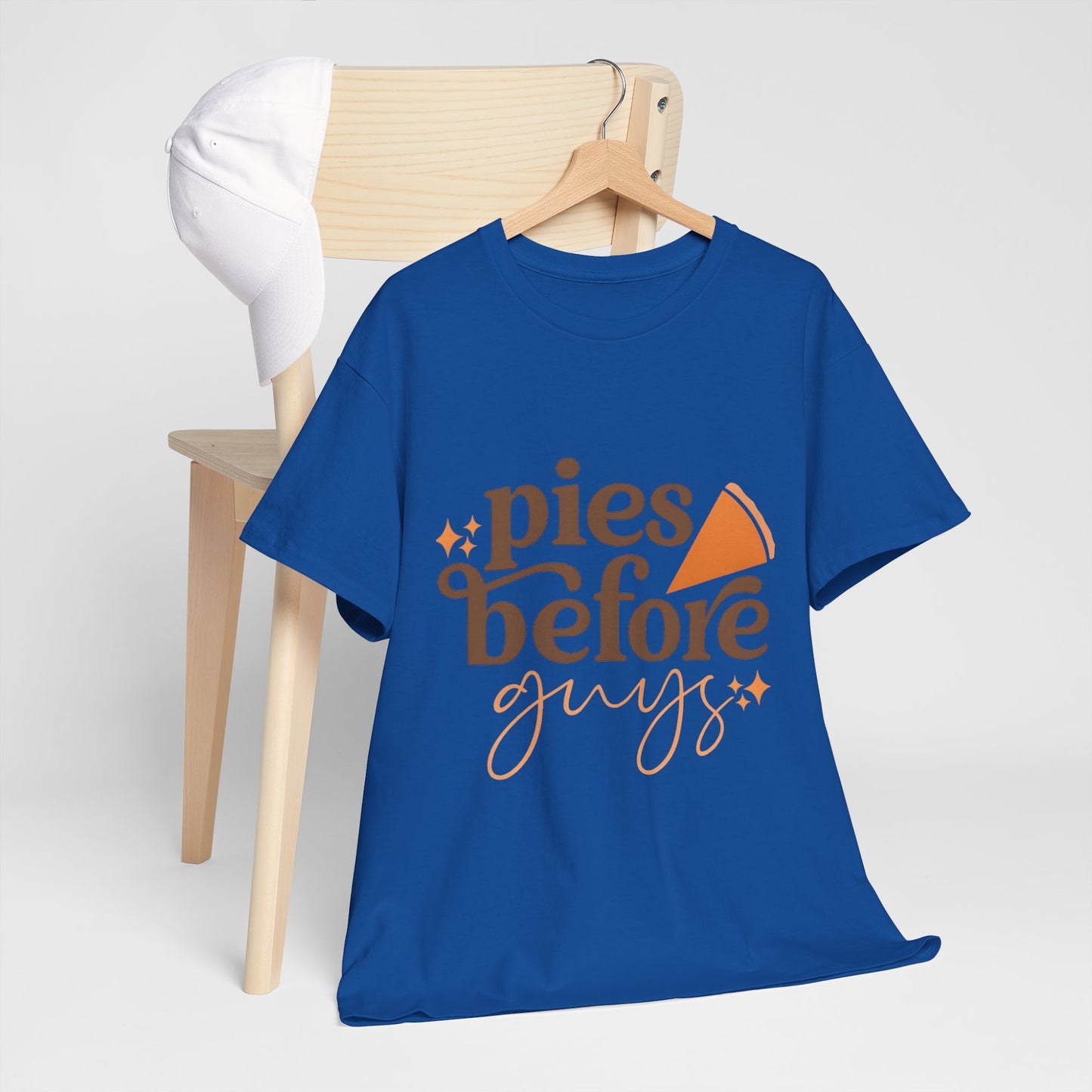 Pies Before Guys Tee Funny Pumpkin Fall Shirt  Front view