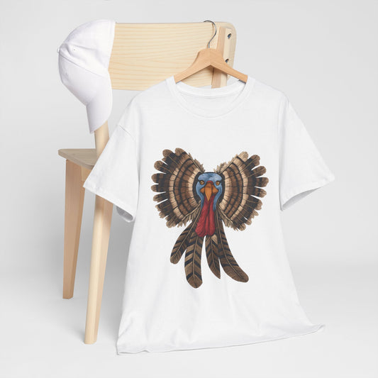 Thanksgiving Turkey Bow T-Shirt, Cute Coquette Fall Shirt, Women’s Thanksgiving Tee  Front view