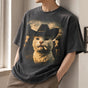 Funny Cowboy Cat T-Shirt - Meme Graphic Tee for Cat Lovers
