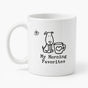 Dog Lover Coffee Mug - My Morning Favorites Line Art Ceramic Cup, 11/15oz